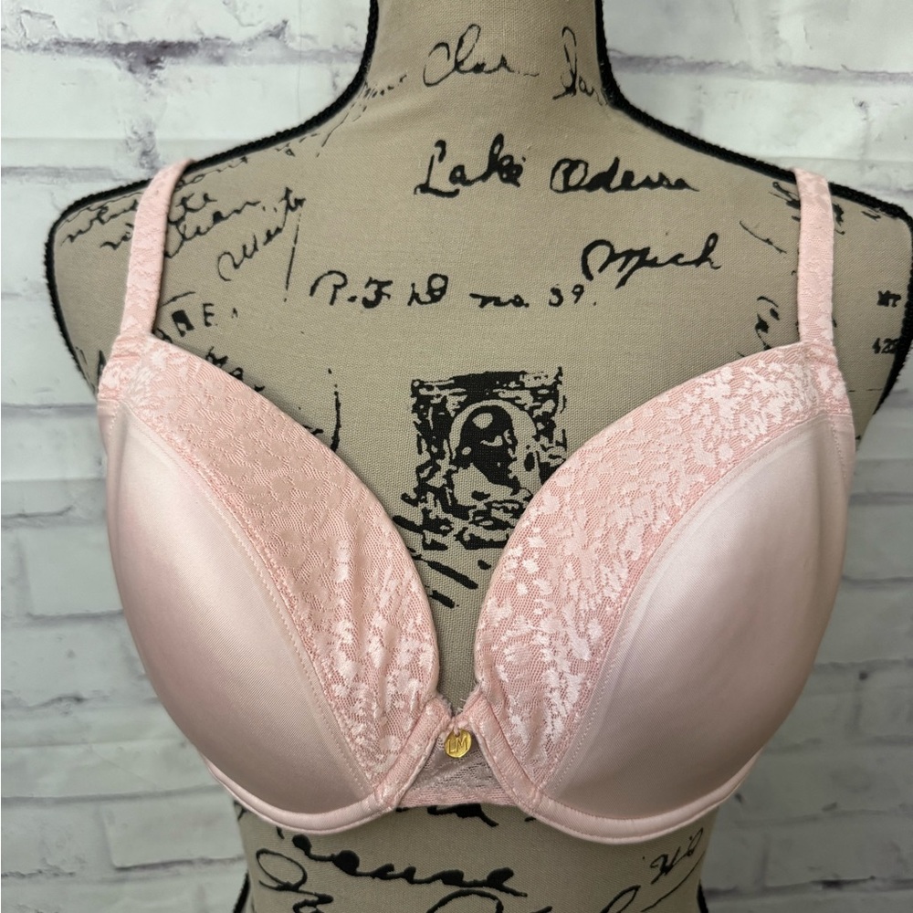 Le Mystere Bra Size 34DD/E Powder Pink Safari‎ Plunge T Shirt Underwire